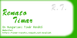 renato timar business card
