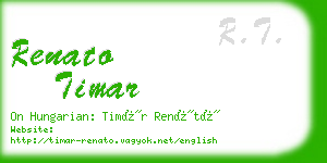 renato timar business card